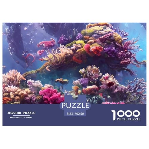 Coral, 1000-Teile-Puzzlespiel, Spannende Herausforderung Für Die Ganze Familie, Ideal Für Heimdekoration, Ab 10 Jahren, 70x50cm/1000pcs von QEVAWPAE