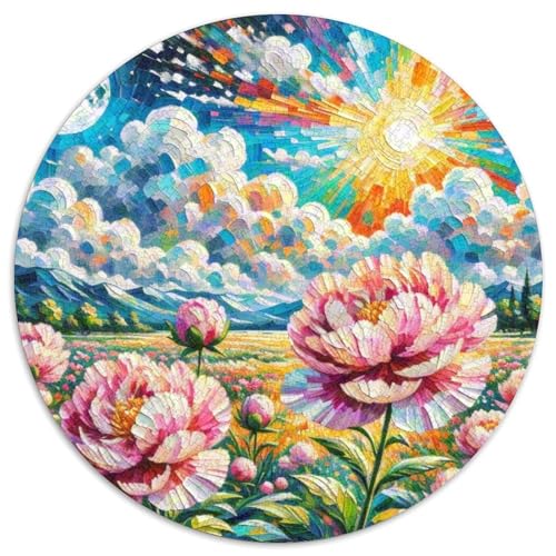 DahlieEin Rundes Puzzle Mit, 1000 Teile Voller Inspiration Für Wohnzimmer Oder Café 1000pcs (67.5x67.5cm) von QEVAWPAE