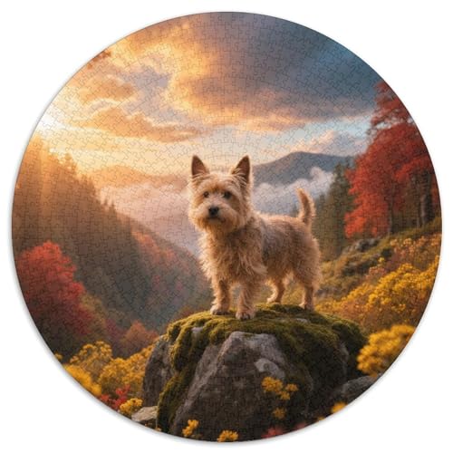 Der Cairn TerrierAnspruchsvolles Rundpuzzle MitHaustierhund, 1000 Teile Für Denkspiele Im Freundeskreis 1000pcs (67.5x67.5cm) von QEVAWPAE