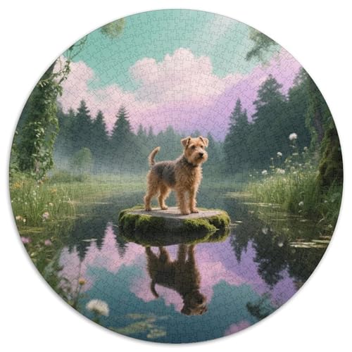 Der Cairn TerrierRundpuzzle MitHaustierhund, 1000 Teile Voller Farben Und Details, Perfekt Für Kreative Erwachsene Im Wohnzimmer 1000pcs (67.5x67.5cm) von QEVAWPAE