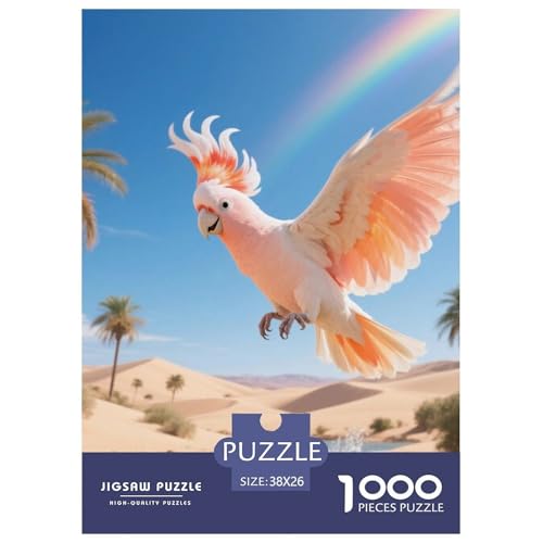 Der Cockatoo von Major Mitchell1000 Stück Rundes Puzzle Einfach Für Anfänger Entspannendes Hobby Vogel Ideal Für Wochenendaktivitäten Lernspiel 38x26cm/1000pcs von QEVAWPAE