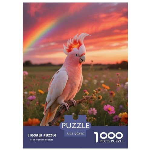Der Cockatoo von Major Mitchell1000 Stück Rundes Puzzle Einfach Für Anfänger Entspannendes Hobby Vogel Ideal Für Wochenendaktivitäten Lernspiel 70x50cm/1000pcs von QEVAWPAE