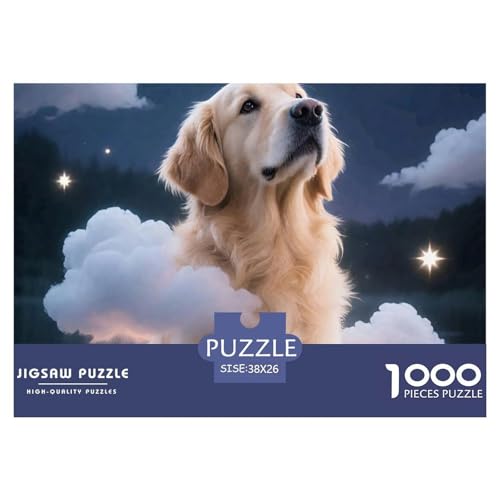 Dog, 1000-Teile-Puzzle, Reiche Details Und Lebendige Farben, Perfekt Für Kunstrahmen, Ab 12 Jahren, 38x26cm/1000pcs von QEVAWPAE