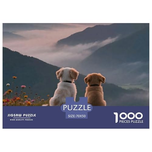Dog, 1000-Teile-Puzzlespiel, Harmonische Und Entspannende Freizeit, Geeignet Für Die Ganze Familie, Ab 10 Jahren, 70x50cm/1000pcs von QEVAWPAE