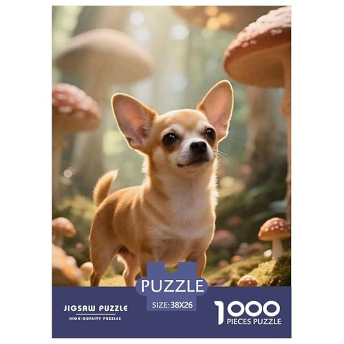 Dog, 1000-Teile-Puzzlespiel, Künstlerisch Gestaltete Komposition, Perfekt Zur Wandgestaltung, Ab 8 Jahren, 38x26cm/1000pcs von QEVAWPAE