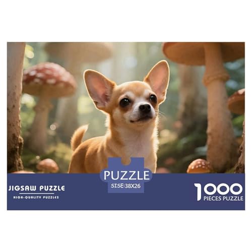 Dog, Puzzle Mit 1000 Teilen, Entspannendes Hobby Mit Kreativer Note, Wanddekoration, Ab 12 Jahren, 38x26cm/1000pcs von QEVAWPAE