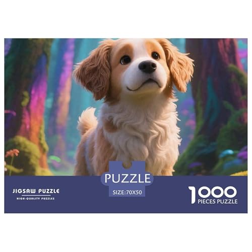 Dog, Puzzle in 1000 Teilen, Entspannendes Und Geselliges Erlebnis, Perfekt Zum Verschenken, Ab 14 Jahren, 70x50cm/1000pcs von QEVAWPAE