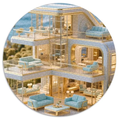 Dream Cabin, 1000 Stück Rundes Puzzle, Gemeinsames Spiel Und Spaß, Ideal Zum Verschenken Oder Sammeln, Geeignet Ab 10 Jahren, 1000pcs (67.5x67.5cm) von QEVAWPAE