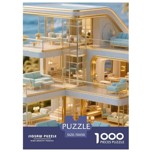 Dream Cabin, 1000-Teile-Puzzlespiel, Künstlerisch Gestaltete Komposition, Perfekt Zur Wandgestaltung, Ab 8 Jahren, 70x50cm/1000pcs von QEVAWPAE