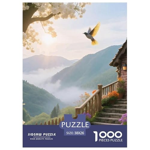 Dream Cabin, Puzzle Mit 1000 Teilen, Kreative Aktivität Für Die Ganze Familie, Perfekt Für Dekorative Wände, Ab 10 Jahren, 38x26cm/1000pcs von QEVAWPAE