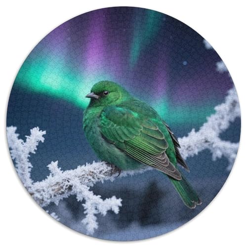 Emerald Vogel1000 Stück Rundes Puzzle Motivierendes Spiel Für Erwachsene Und Jugendliche Geistige AnregungVogel Entspannung Wanddekoration 1000pcs (67.5x67.5cm) von QEVAWPAE
