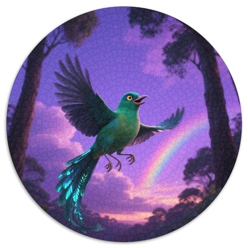 Emerald Vogel1000 Stück Rundes Puzzle Unterhaltsames Logikspiel Für Paare Kreative InteraktionVogel Dekorationsidee Date Night 1000pcs (67.5x67.5cm) von QEVAWPAE