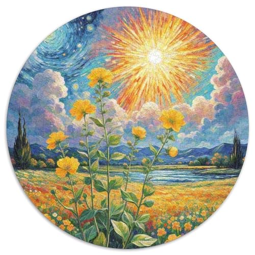 EuleRunde Puzzle Mit, 1000 Teile Für Ruhige Momente, Empfohlen Für Puzzlefreunde 1000pcs (67.5x67.5cm) von QEVAWPAE