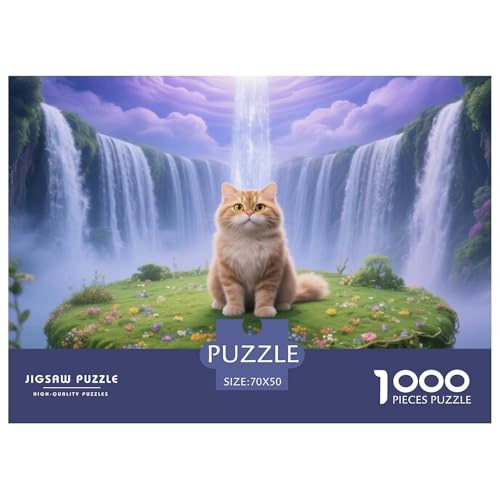 Exotic Shorthair, 1000-Teile-Puzzlespiel, Visuell Beeindruckendes Design, Sammlerstück, Ab 10 Jahren,Haustier Katze, 70x50cm/1000pcs von QEVAWPAE
