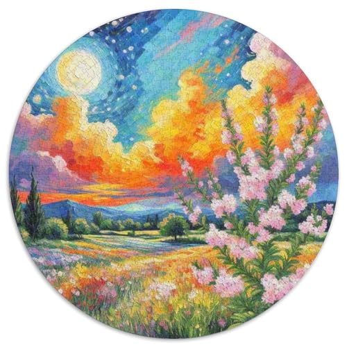 FußballRundpuzzle Mit 1000 Teilen Und, EIN Herausforderndes Erlebnis Für Ruhige Abende Im Wohnzimmer, Ideal Für Erwachsene 1000pcs (67.5x67.5cm) von QEVAWPAE