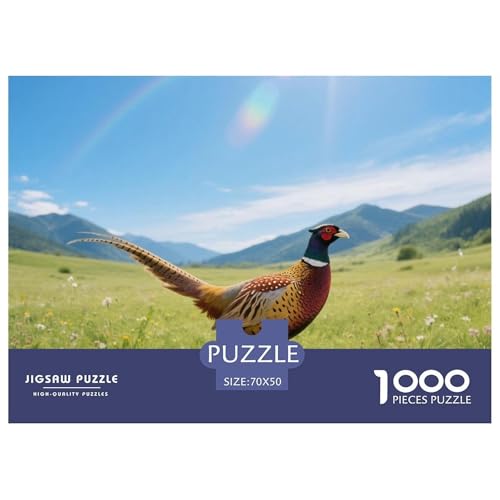Gemeinsame Fasan1000 Stück Rundes Puzzle Anspruchsvoll Für Erwachsene Mentales Training Geduld Konzentration Vogel Ideal Zur Entspannung Wandbild 70x50cm/1000pcs von QEVAWPAE