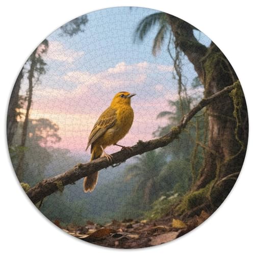 Goldenen Weaver1000 Stück Rundes Puzzle Kreative Herausforderung Für Alle Altersgruppen Kognitive Entwicklung UnterhaltungVogel Ferienspaß Familienaktivitäten 1000pcs (67.5x67.5cm) von QEVAWPAE