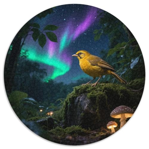 Goldenen Weaver1000 Stück Rundes Puzzle Moderate Herausforderung Für Studenten Und Erwachsene GehirnjoggingVogel Wohnheim Dekoration Studiengeschenk 1000pcs (67.5x67.5cm) von QEVAWPAE