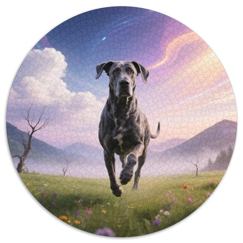 Großen DänenRundes Puzzle MitHaustierhund, 1000 Teile Für Kunstvolle Wanddekorationen 1000pcs (67.5x67.5cm) von QEVAWPAE