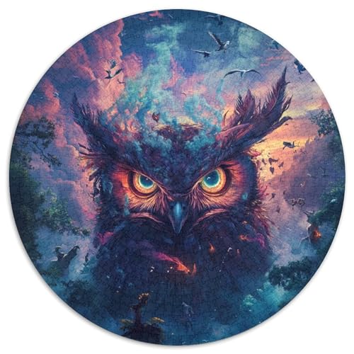 HioufKünstlerisch Gestaltetes 1000-teiliges Puzzle Mit, Rundes Format, Mittelschwer, Für Ältere Kinder Und Erwachsene 1000pcs (67.5x67.5cm) von QEVAWPAE