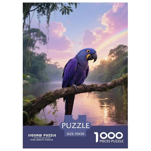 Hyazinthe Macaw1000 Stück Rundes Puzzle Fortgeschrittenes Niveau Für Jugendliche Und Erwachsene Gehirntraining Visuelles Lernen Vogel Optimal Für Bildungseinrichtungen 70x50cm/1000pcs von QEVAWPAE