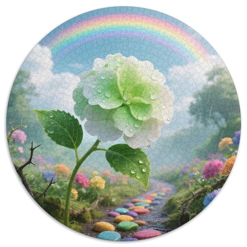 HydrangéeRundpuzzle Mit 1000 Teilen Und, Dekorativ, Entspannend Und Perfekt Für Puzzle-Fans 1000pcs (67.5x67.5cm) von QEVAWPAE