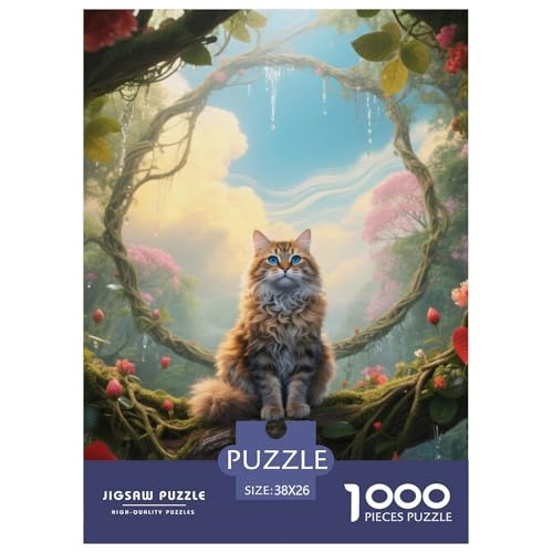 LaPerm, 1000-Teile-Puzzlespiel, Harmonische Und Entspannende Freizeit, Geeignet Für Die Ganze Familie, Ab 10 Jahren,Haustier Katze, 38x26cm/1000pcs von QEVAWPAE