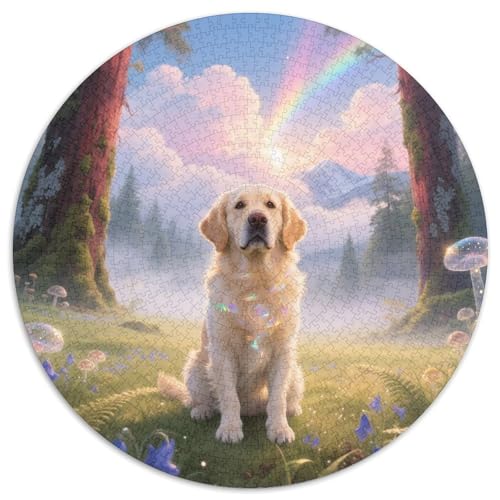 Labrador RetrieverSchönes Rundpuzzle MitHaustierhund, 1000 Teile Für Kreative Familiennachmittage 1000pcs (67.5x67.5cm) von QEVAWPAE