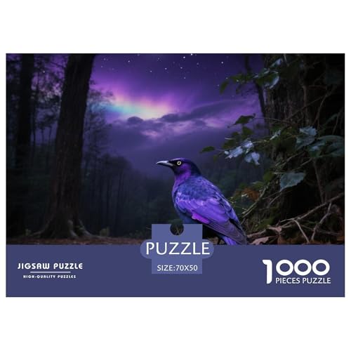 Lila Starling1000 Stück Rundes Puzzle Unterhaltsames Logikspiel Für Paare Kreative Interaktion Vogel Dekorationsidee Date Night 70x50cm/1000pcs von QEVAWPAE