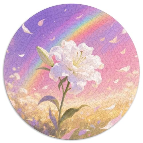LilyEinzigartiges 1000-Teile-Rundpuzzle Mit, Geeignet Für Den Couchtisch Oder Hobbyraum 1000pcs (67.5x67.5cm) von QEVAWPAE