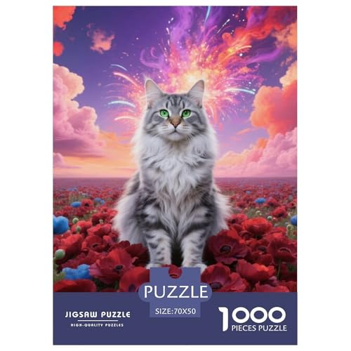 Maine Coon, 1000-Teile-Puzzlespiel, Spannende Herausforderung Für Die Ganze Familie, Ideal Für Heimdekoration, Ab 10 Jahren,Haustier Katze, 70x50cm/1000pcs Maine Coon, 1000-Teile-Puzzlespiel, Spannende Herausforderung Für Die Ganze Familie, Ideal Für Heimdekoration, Ab 10 Jahren,Haustier Katze, 70x50cm/1000pcs von QEVAWPAE