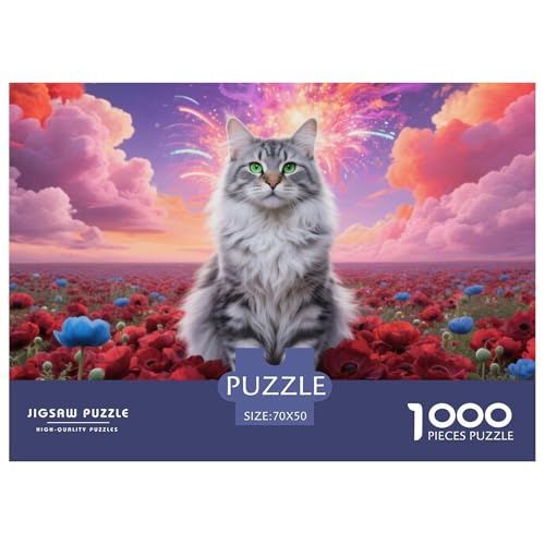 Maine Coon, 1000-Teile-Puzzlespiel, Visuelles Vergnügen Und Geistige Herausforderung, Ideal Zum Einrahmen, Ab 8 Jahren,Haustier Katze, 70x50cm/1000pcs Maine Coon, 1000-Teile-Puzzlespiel, Visuelles Vergnügen Und Geistige Herausforderung, Ideal Zum Einrahmen, Ab 8 Jahren,Haustier Katze, 70x50cm/1000pcs von QEVAWPAE