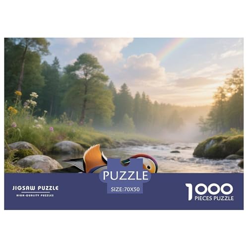 Mandarin Ente1000 Stück Rundes Puzzle Fortgeschrittenes Niveau Für Jugendliche Und Erwachsene Gehirntraining Visuelles Lernen Vogel Optimal Für Bildungseinrichtungen 70x50cm/1000pcs von QEVAWPAE
