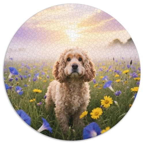 Niederländischer SmoushondPuzzle MitHaustierhund, 1000-teilig Im Runden Design, Ideal Für Denkpausen Und Ausstellungen 1000pcs (67.5x67.5cm) von QEVAWPAE