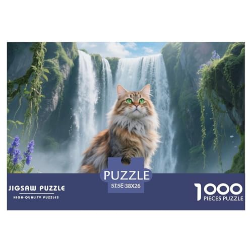 Oriental Longhair, 1000-Teile-Puzzlespiel, Fesselndes Und Kreatives Erlebnis, Ideal Für Zuhause Oder Als Geschenk, Ab 10 Jahren,Haustier Katze, 38x26cm/1000pcs von QEVAWPAE