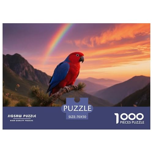 Ostliche Rosella1000 Stück Rundes Puzzle Ausgewogene Schwierigkeit Für Alle Generationen Logische Stärkung Vogel Couchtisch Dekoration Wandaufhänger 70x50cm/1000pcs von QEVAWPAE