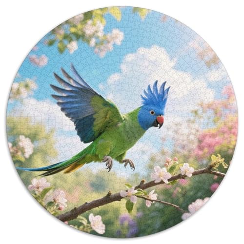 Papagei1000 Stück Rundes Puzzle Logisches Spiel Für Junge Denker BildungsnutzungVogel Lernstation Zuhause Puzzle Regal 1000pcs (67.5x67.5cm) von QEVAWPAE