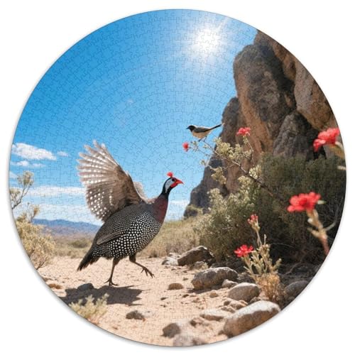 Perle Fasan1000 Stück Rundes Puzzle Einfach Und Spaß Für Senioren Visuelle Aufmerksamkeit Langsames HobbyVogel Ruhestand Geschenk Wohnkultur 1000pcs (67.5x67.5cm) von QEVAWPAE