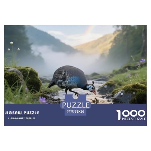 Perle Fasan1000 Stück Rundes Puzzle Fortgeschrittenes Niveau Für Jugendliche Und Erwachsene Gehirntraining Visuelles LernenVogel Optimal Für Bildungseinrichtungen 38x26cm/1000pcs von QEVAWPAE