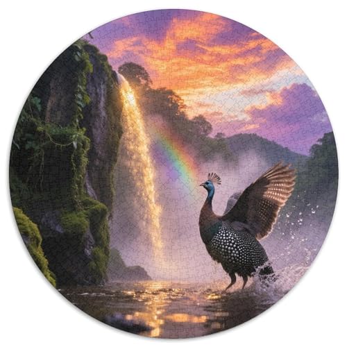 Perle Fasan1000 Stück Rundes Puzzle Komplex Für Puzzleliebhaber Gedächtnisverbesserung FeinmotorikVogel Wohnraumdekoration Für Sammler 1000pcs (67.5x67.5cm) von QEVAWPAE
