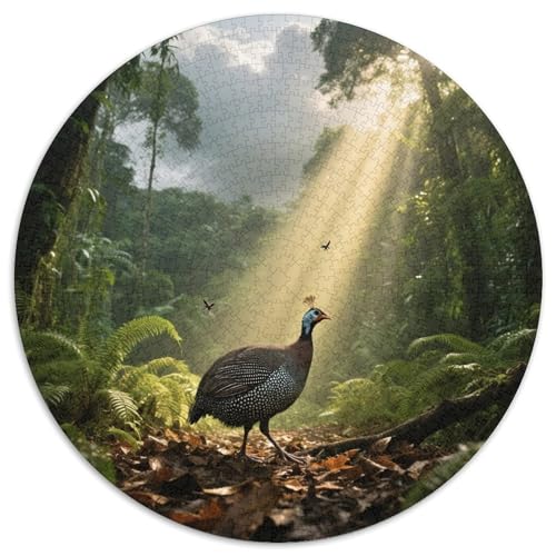 Perle Fasan1000 Stück Rundes Puzzle Leicht Für Senioren Und Erwachsene Mentales FitnesstrainingVogel Elegante Wanddekoration Gesprächsstoff 1000pcs (67.5x67.5cm) von QEVAWPAE