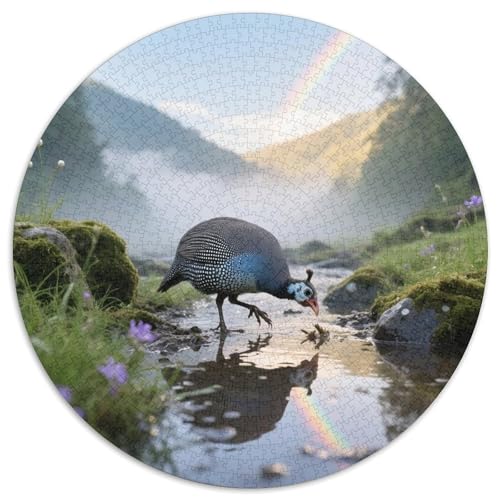 Perle Fasan1000 Stück Rundes Puzzle Ruhiges Tempo Für Großeltern Und Kinder Sanftes GehirntrainingVogel Schönes Geschenk Familienspaß 1000pcs (67.5x67.5cm) von QEVAWPAE