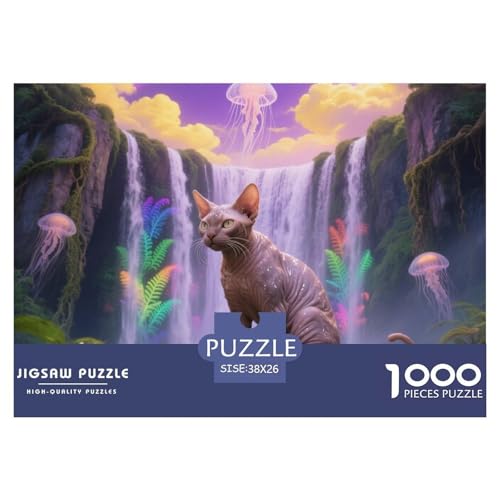 Peterbald, 1000-Teile-Puzzlespiel, Abwechslungsreich Und Stimulierend, Perfekt Für Sammler Oder Familien, Ab 10 Jahren,Haustier Katze, 38x26cm/1000pcs Peterbald, 1000-Teile-Puzzlespiel, Abwechslungsreich Und Stimulierend, Perfekt Für Sammler Oder Familien, Ab 10 Jahren,Haustier Katze, 38x26cm/1000pcs von QEVAWPAE