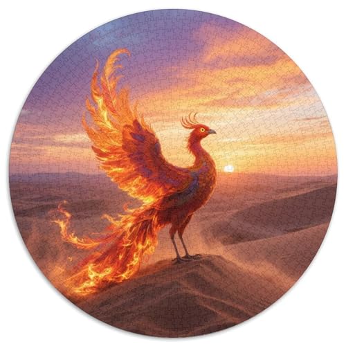 Phoenix1000 Stück Rundes Puzzle Unterhaltsames Logikspiel Für Paare Kreative InteraktionVogel Dekorationsidee Date Night 1000pcs (67.5x67.5cm) von QEVAWPAE