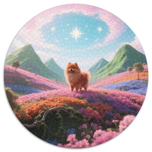 PommernFaszinierendes Rundes Puzzle MitHaustierhund, 1000 Teile, Ideal Für Ruhige Nachmittage Und Geschenkanlässe 1000pcs (67.5x67.5cm) von QEVAWPAE