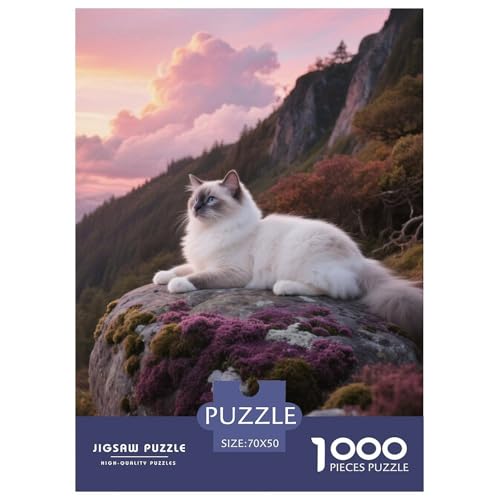 Ragdoll, 1000-Teile-Puzzle, Unterhaltsames Gehirntraining Und Entspannung, Ideal Zum Einrahmen, Ab 12 Jahren,Haustier Katze, 70x50cm/1000pcs Ragdoll, 1000-Teile-Puzzle, Unterhaltsames Gehirntraining Und Entspannung, Ideal Zum Einrahmen, Ab 12 Jahren,Haustier Katze, 70x50cm/1000pcs von QEVAWPAE