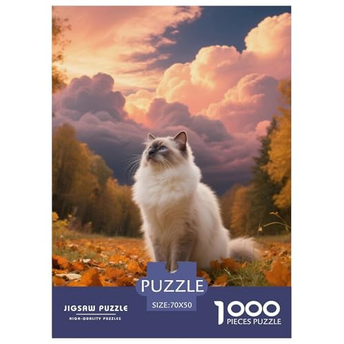 Ragdoll, 1000-Teile-Puzzlespiel, Liebevoll Gestaltete Motive, Perfekt Für Familienabende, Ab 10 Jahren,Haustier Katze, 70x50cm/1000pcs Ragdoll, 1000-Teile-Puzzlespiel, Liebevoll Gestaltete Motive, Perfekt Für Familienabende, Ab 10 Jahren,Haustier Katze, 70x50cm/1000pcs von QEVAWPAE