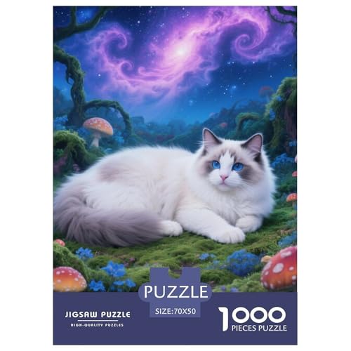 Ragdoll, 1000-Teile-Puzzlespiel, Wunderschöne Detaillierte Illustration, Perfekt Zum Einrahmen, Ab 8 Jahren,Haustier Katze, 70x50cm/1000pcs Ragdoll, 1000-Teile-Puzzlespiel, Wunderschöne Detaillierte Illustration, Perfekt Zum Einrahmen, Ab 8 Jahren,Haustier Katze, 70x50cm/1000pcs von QEVAWPAE