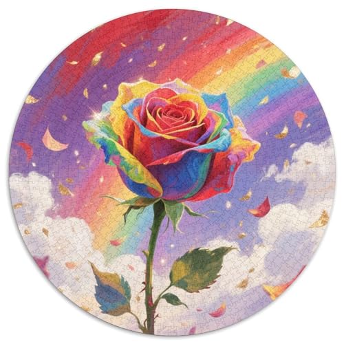 RoseDetailreiches Puzzle Mit, Rund Und 1000-teilig, Ideal Für Puzzler Aller Altersklassen 1000pcs (67.5x67.5cm) von QEVAWPAE