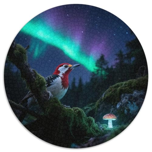 Rotbauchspech1000 Stück Rundes Puzzle Komplex Für Puzzleliebhaber Gedächtnisverbesserung FeinmotorikVogel Wohnraumdekoration Für Sammler 1000pcs (67.5x67.5cm) von QEVAWPAE